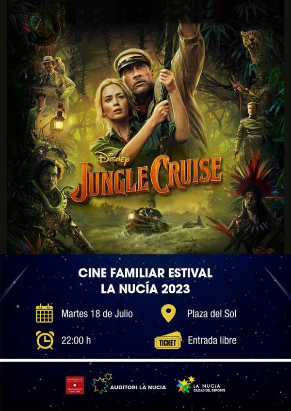Mañana la película “Jungle Cruise” en la plaza del Sol