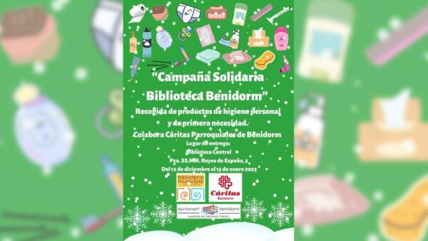 La Biblioteca Central inicia una campaña solidaria de recogida de material higiénico en colaboración con Cáritas