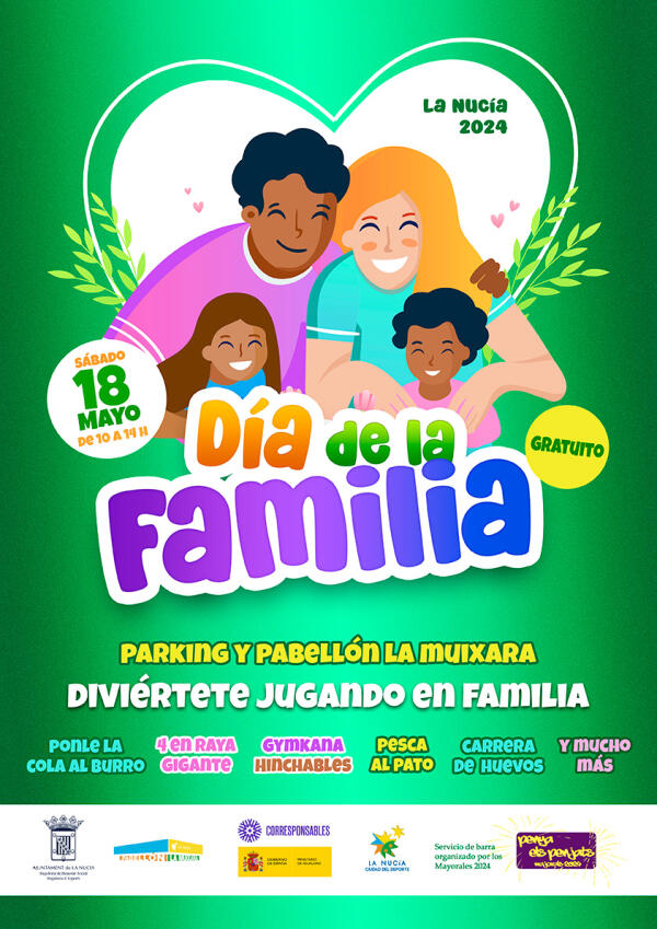 Jornada lúdica para conmemorar el Día de la Familia mañana en el pabellón Muixara