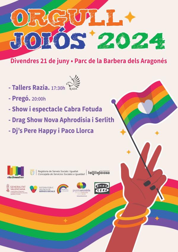 Villajoyosa celebra la 5 edición del Orgull Joiós este viernes en el parque de La Barbera