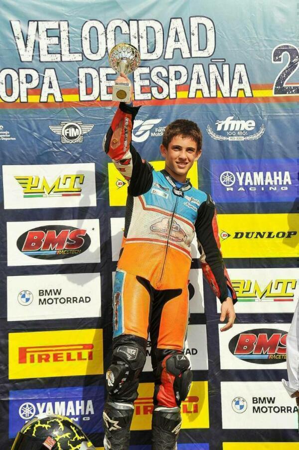 Pole y Podio doble en el Campeonato de España de Velocidad para el joven motociclista de Finestrat Oliver Cantos 