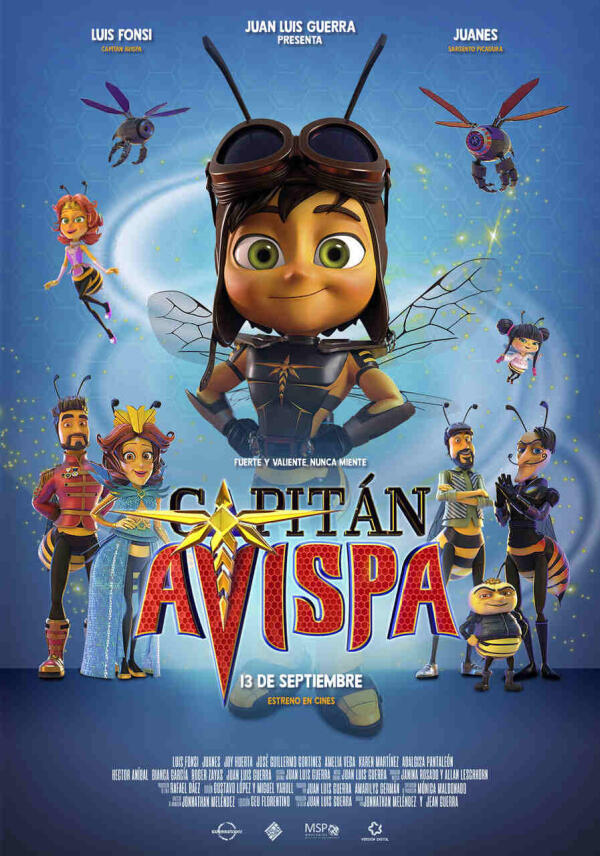 “Capitán Avispa”, la película de animación que llegará en septiembre a España, con los cantantes Luis Fonsi y Juanes como protagonistas 