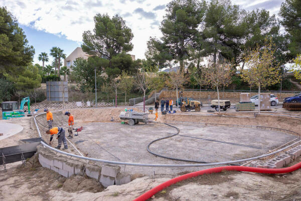 Entran en su recta final las obras EDUSI del skatepark y creación de zona verde junto al pabellón Pau Gasol