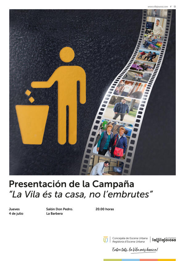 El Ayuntamiento de Villajoyosa lanza una campaña divulgativa para concienciar a la ciudadanía sobre el mantenimiento de la limpieza de las calles 