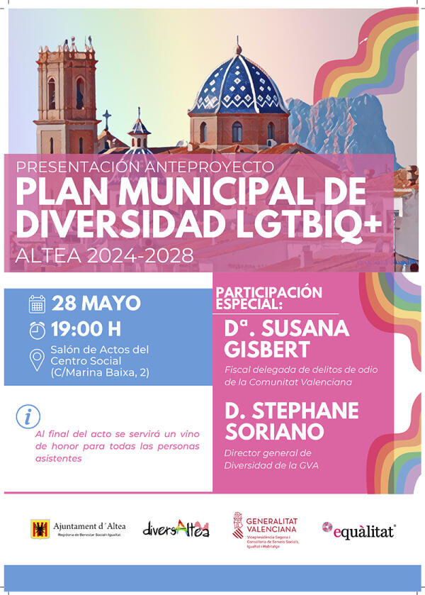 Bienestar Social presenta el anteproyecto del Plan Municipal de Diversidad LGTBIQ+