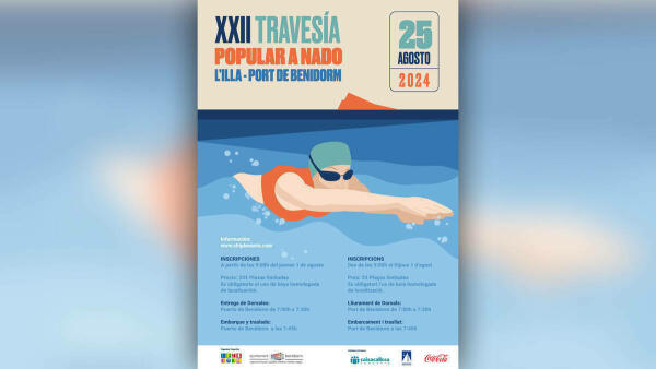 Benidorm celebra el próximo 25 de agosto la XXII edición de la tradicional Travesía a Nado de L’Illa