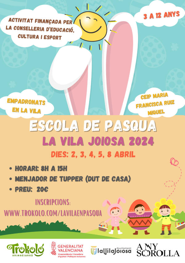 El Ayuntamiento de Villajoyosa ofrece una Escuela de Pascua inclusiva para el alumnado entre 3 y 12 años 