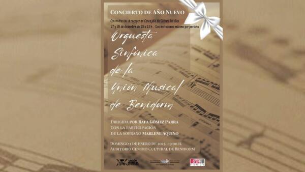 Benidorm dará la bienvenida al Año Nuevo con un concierto de la Unión Musical con la soprano Marlene Aquino