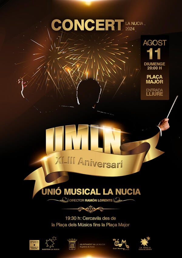 La Unió Musical de La Nucia celebra su 43 Aniversario con concierto este domingo 