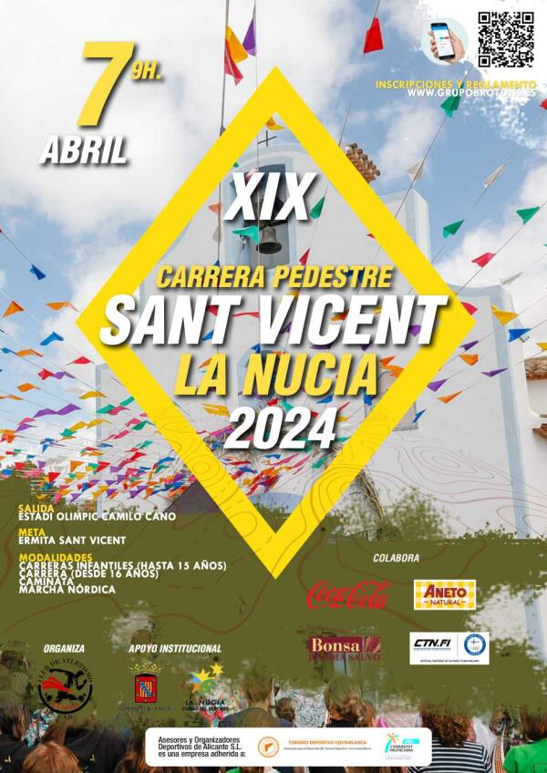 La XIX Carrera Pedestre de Sant Vicent será este domingo 