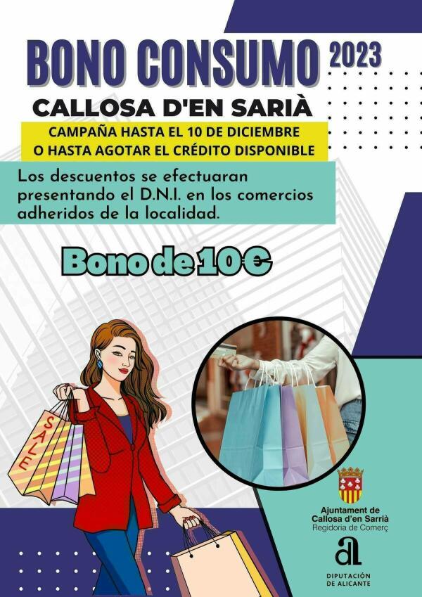 Sigue en marcha la campaña de Bono Consumo de la Diputación en Callosa d’en Sarrià