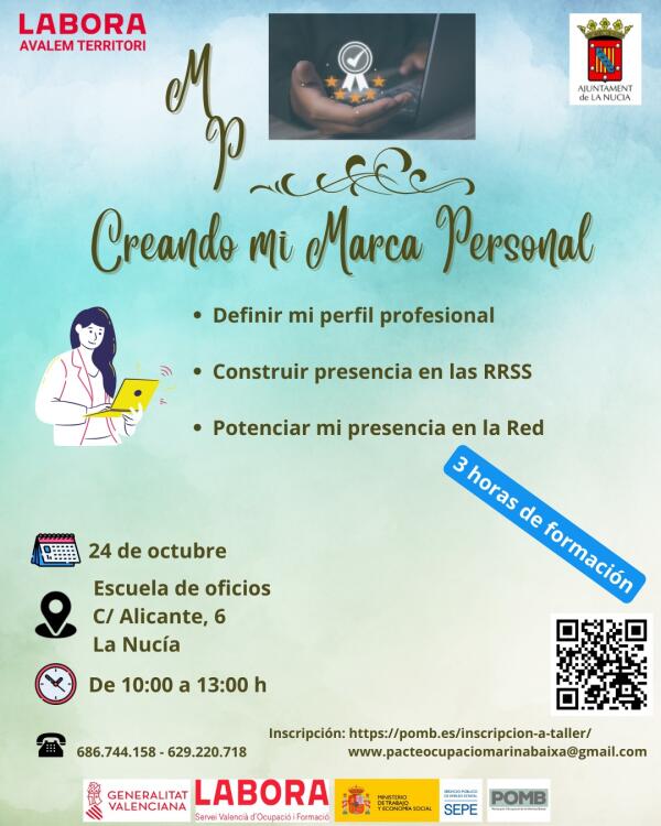 Últimas plazas para el Curso gratuito “Creando mi marca personal”  