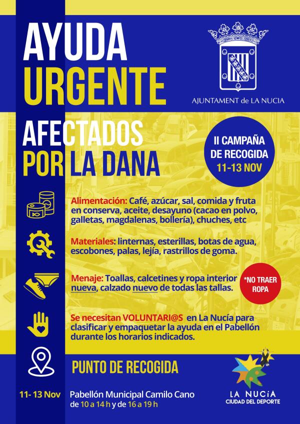 Último día de la II Campaña de Recogida Solidaria para la DANA