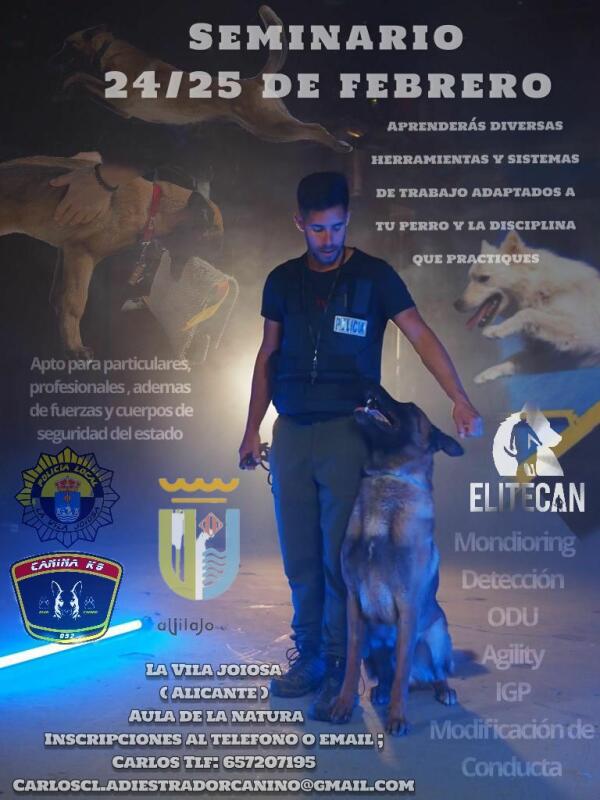  Villajoyosa acoge este fin de semana un seminario para la formación de binomios caninos
