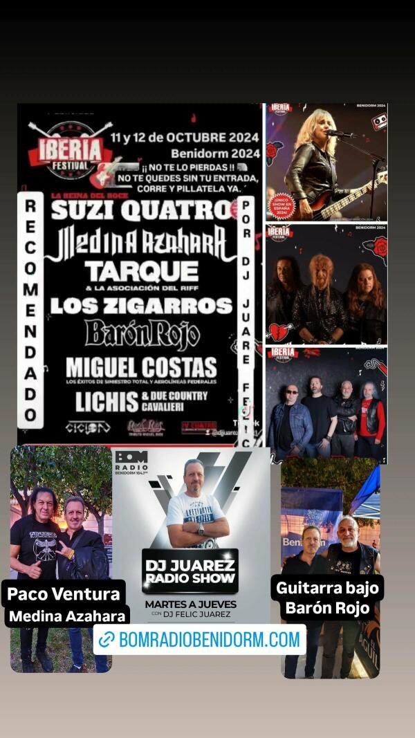 Los grandes del rock español se reúnen una vez más y Benidorm vibra con el ritmo del Iberia Festival  el 11 y 12 de octubre 2024