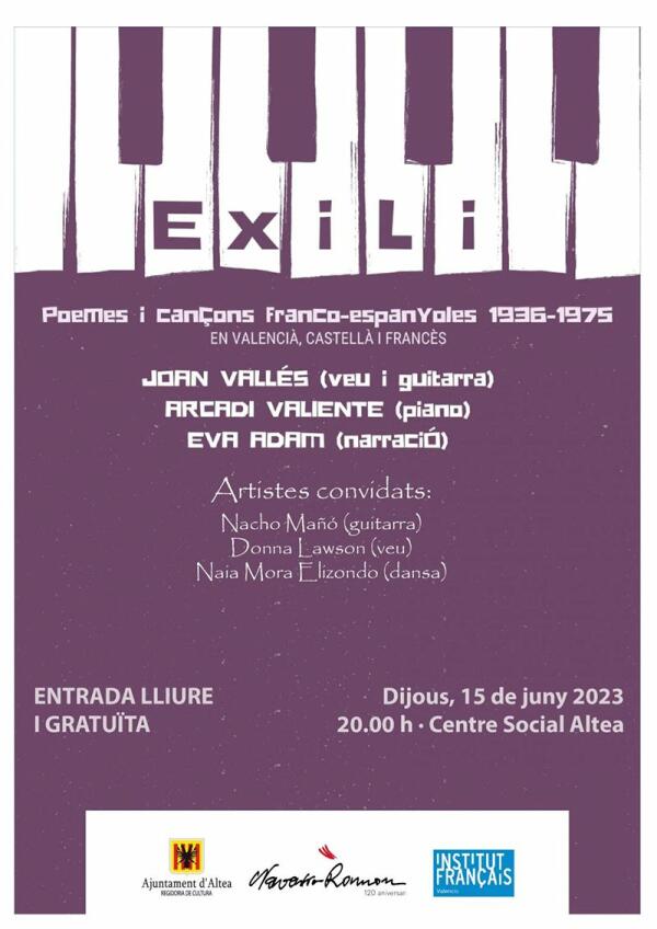 Cultura presenta el concierto “Exili”