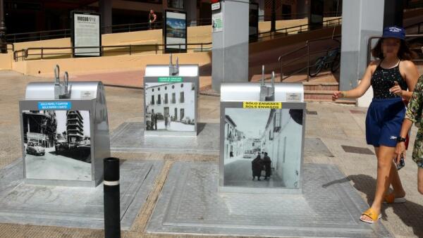 Benidorm instala fotos del Archivo Municipal en elementos de la vía pública, convirtiéndolos en soportes artísticos 