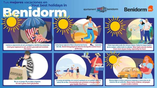 Benidorm lanza una campaña con consejos para mejorar la estancia de los turistas en la ciudad 
