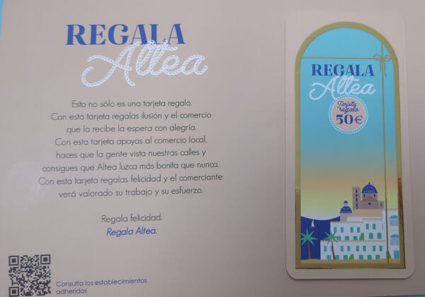 ALCEA y la concejalía de  Comercio presentan la tarjeta “Regala Altea”