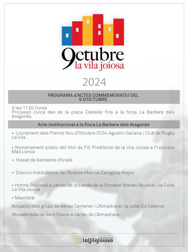 El actor vilero Agustín Galiana y el Club de Rugby La Vila recibirán el Premi Nou d’Octubre en el acto institucional del Día de la Comunitat Valenciana  